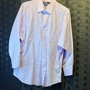 Ralph Lauren polo curham 100% cotton lavender dressshirt size 17.5 nwot
